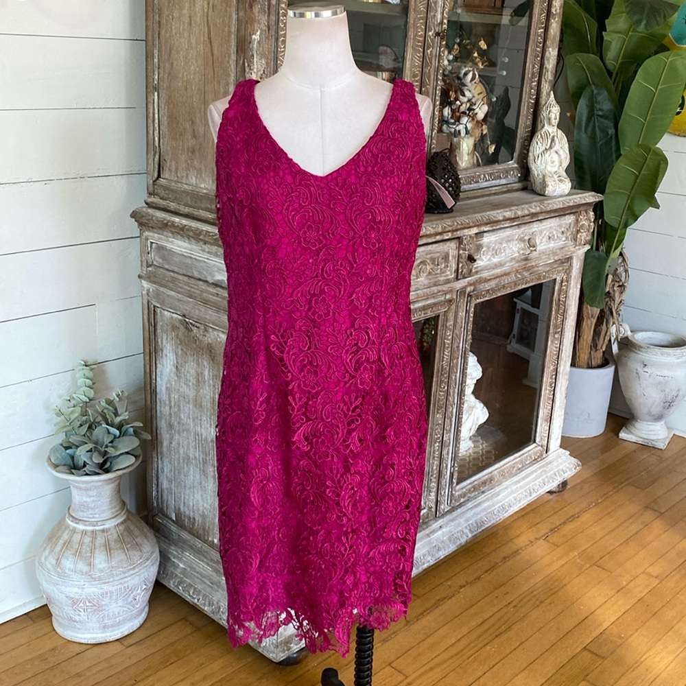 LAUREN Ralph Lauren SLEEVELESS LACE DRESS PLUS 14 NEW